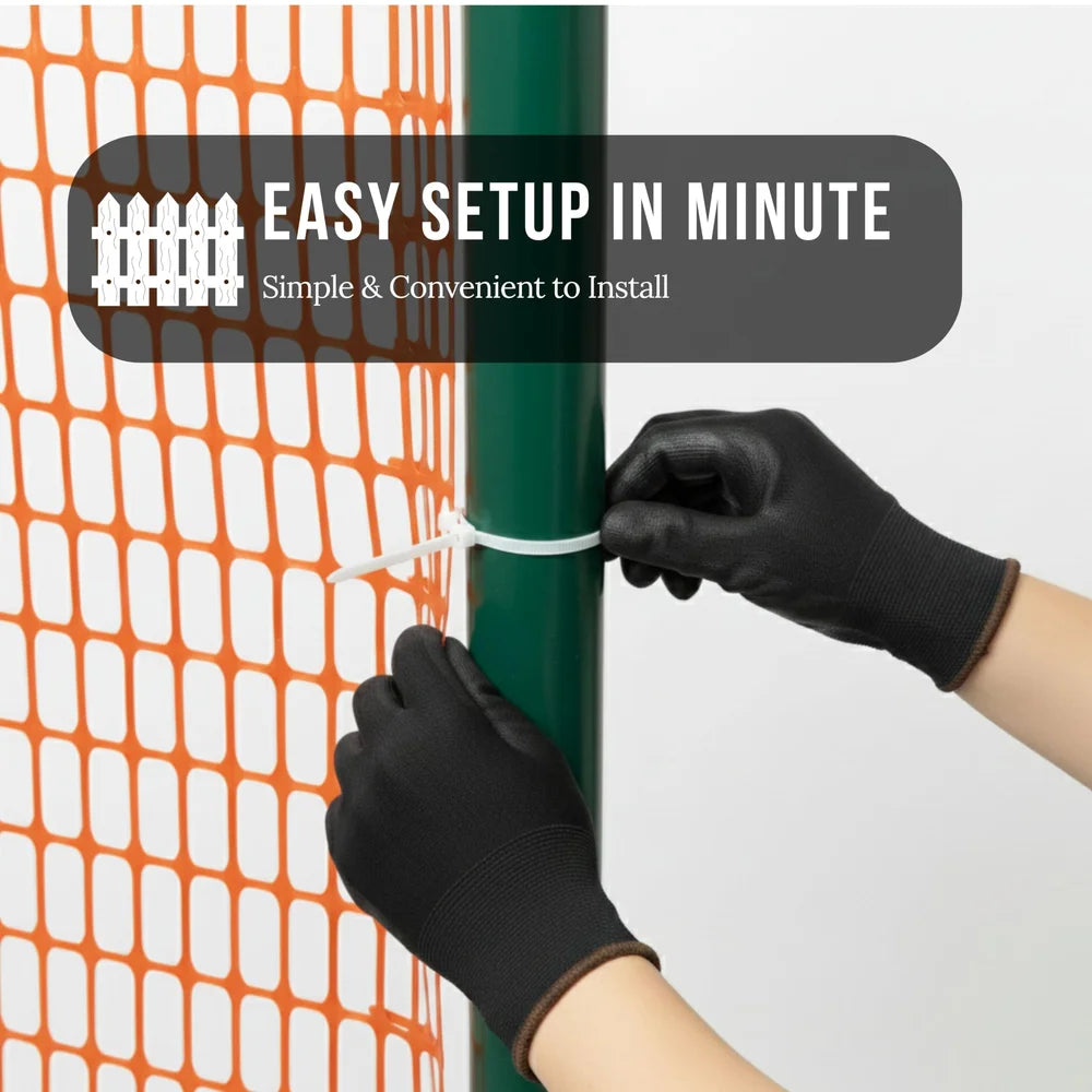 Safety Mesh 20M x 1M Heavy Duty Orange Barrier Netting