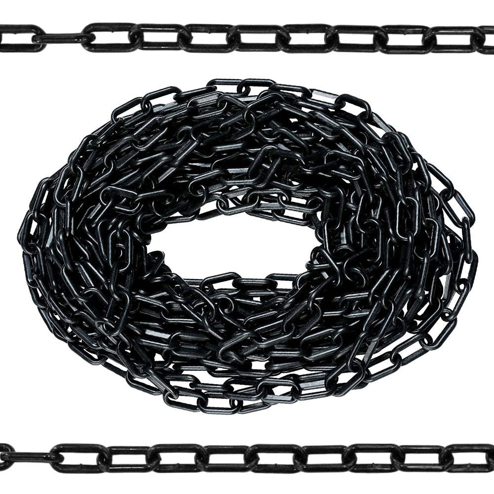 black chain on a white background