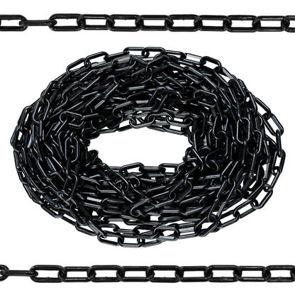 black chain on a white background