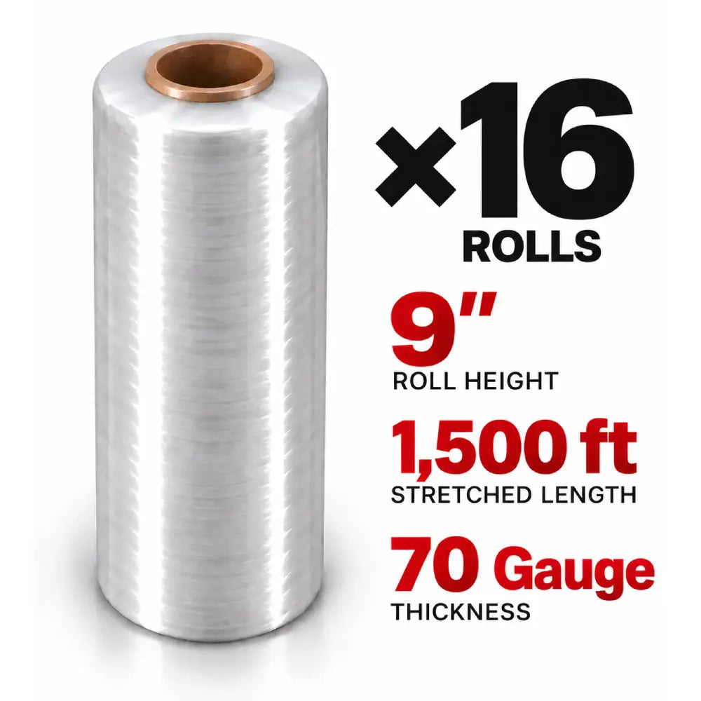 Pellicule étirable 9 po x 1500 pi, calibre 70 — pellicule rétractable
