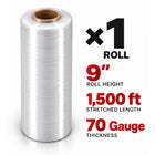 Pellicule étirable 9 po x 1500 pi, calibre 70 — pellicule rétractable