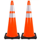 Traffic cone PVC 90cm 36" 9.2 LB with 2 reflective strips