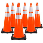 Traffic cone PVC 90cm 36" 9.2 LB with 2 reflective strips
