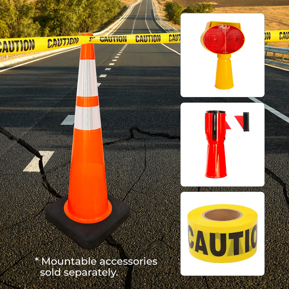 Traffic Cone With Accessories Attachable
