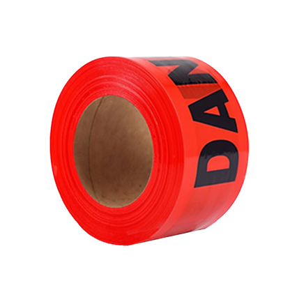 3 Inch 300 Meter Danger Warning Tape - Red