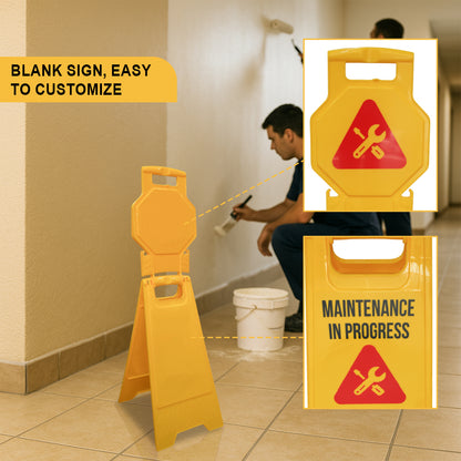 Blank Yellow Floor Sign