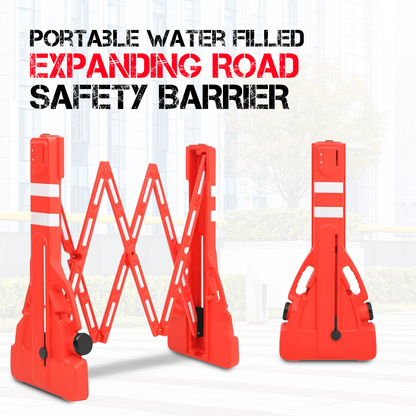 Expandable Barricade - Red | 2.3 Meter Collapsible Plastic Barricade | Foldable Barrier