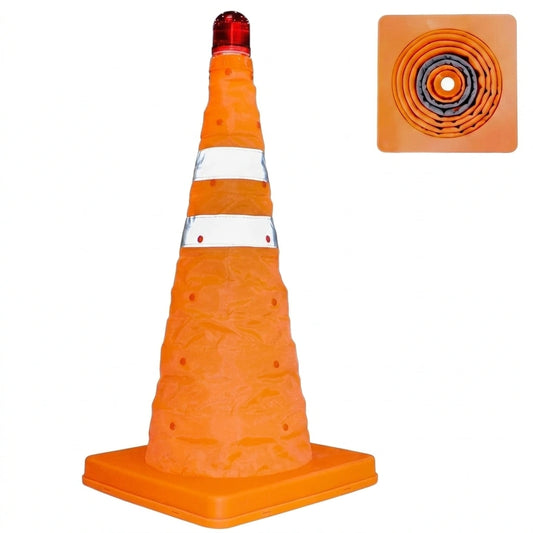 Foldable Traffic Cone 20 Inch (50CM) Reflective Orange