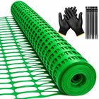 Garden Fence Animal Barrier 3.6 ft × 100 ft, Black HDPE Safety Netting with Work Gloves
