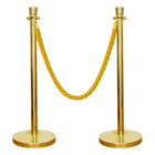 Gold Crowd Control Stanchions 100CM with 1.5M Golden Twisted Rope