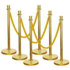 Gold Crowd Control Stanchions 100CM with 1.5M Golden Twisted Rope