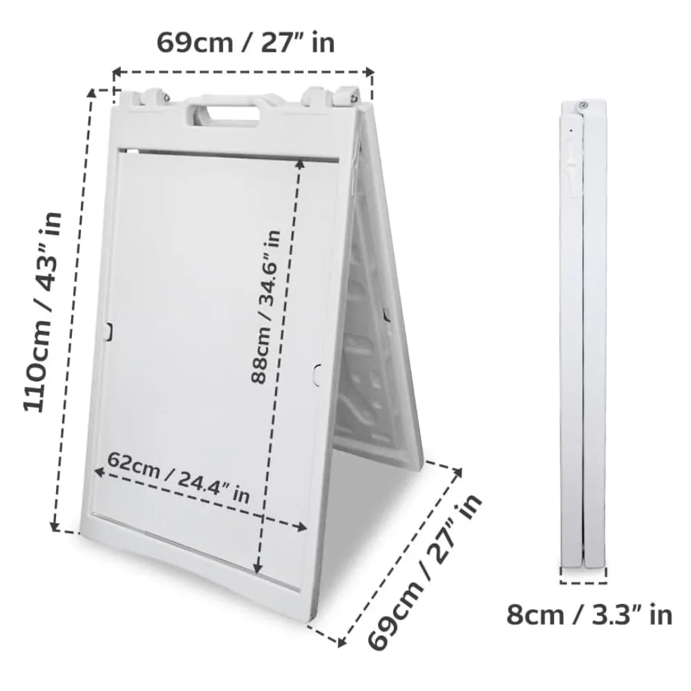 A Frame Sandwich Board White