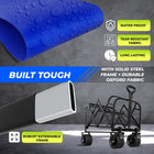 blue all terrain camping trolley cart for outdoor use
