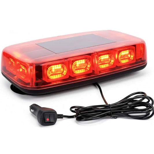 Rectangular red warning light