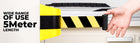 High visibility queue barrier belt