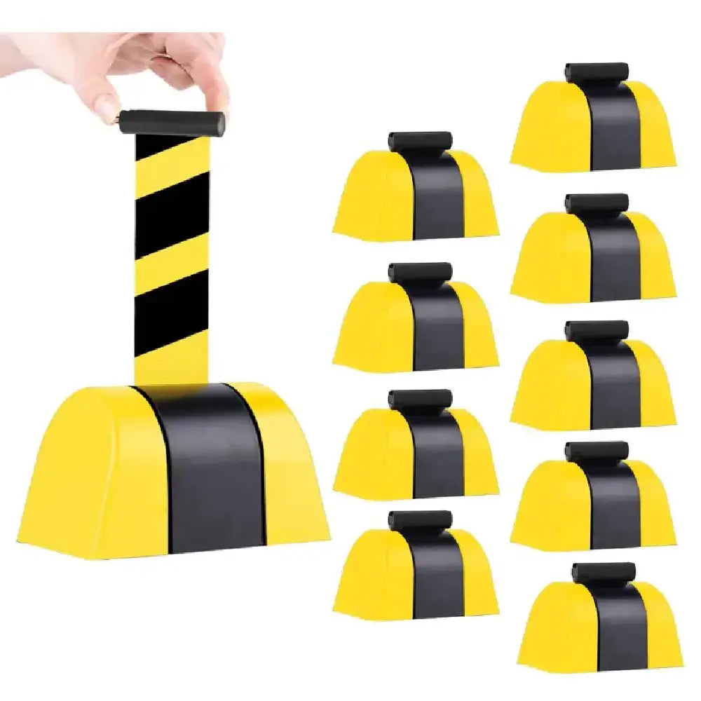 5 Meter Queue Barrier Belt - Yellow Retractable Belt Wall Mount