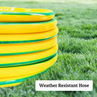 Yellow and green weather resistant hose
