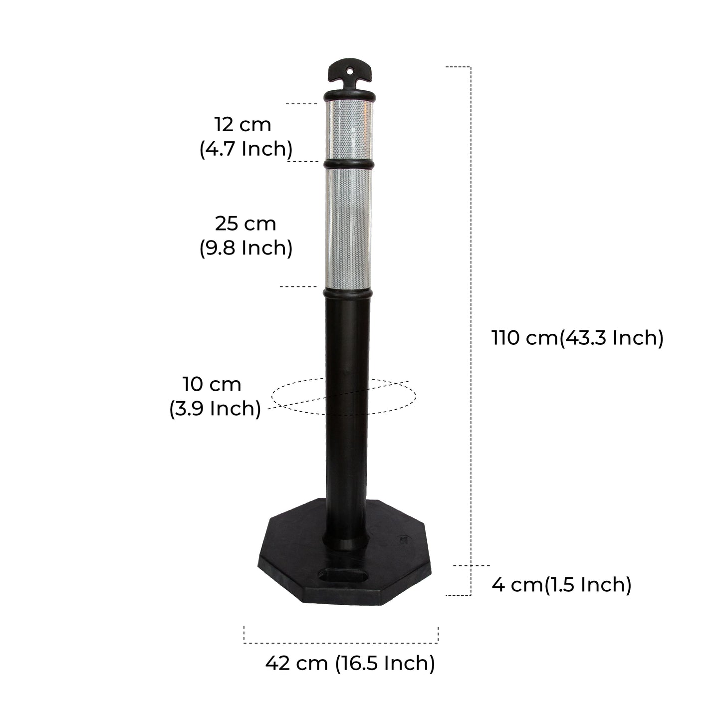 Black Delineator Post Dimensions