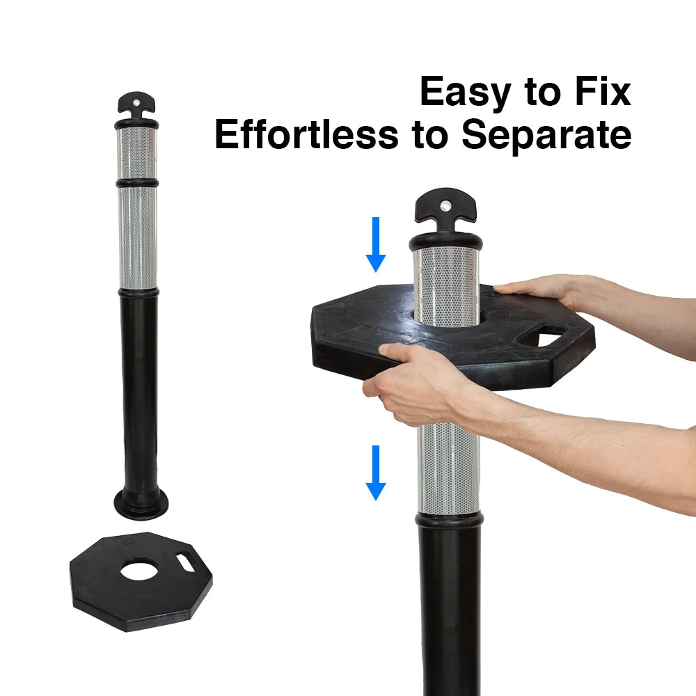 Traffic post with weighted base