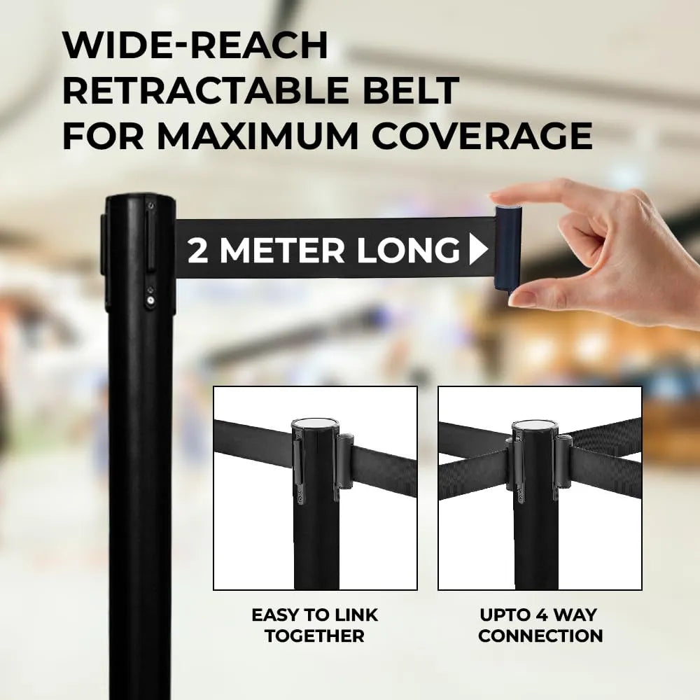 Rust Resistant Retractable Belt Barrier