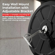 Wall Mountable Black Security Mirror