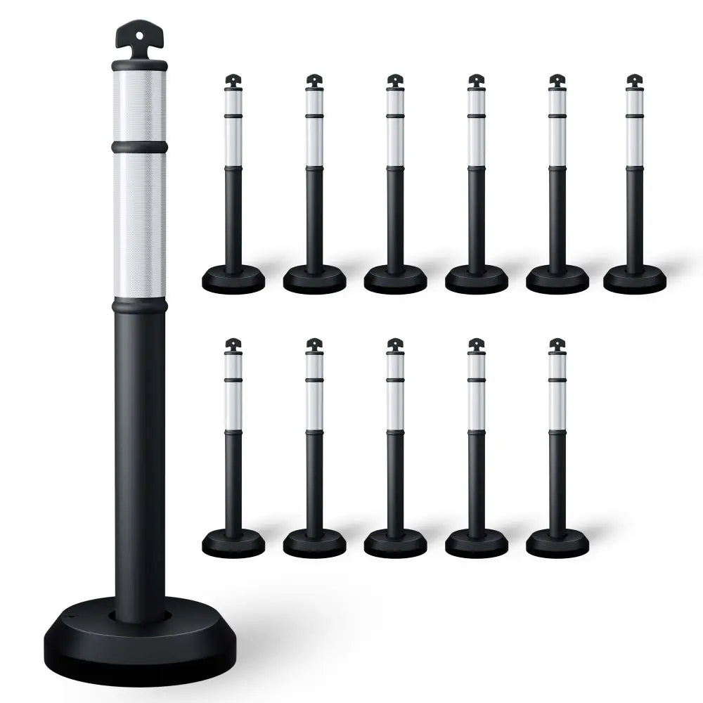 Set of 12 delineator posts