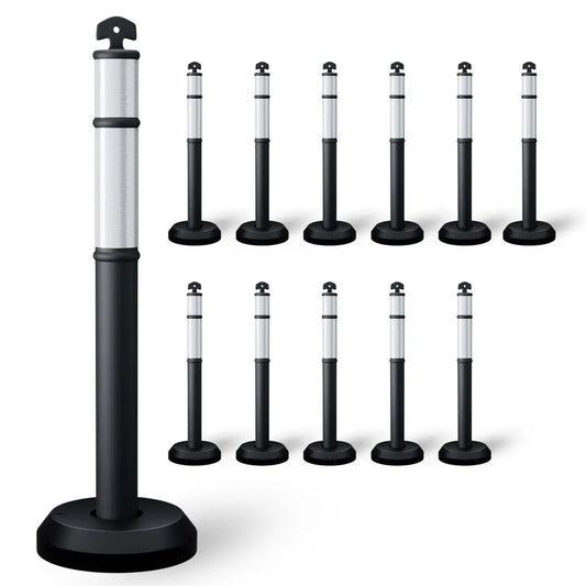 Set of 12 delineator posts