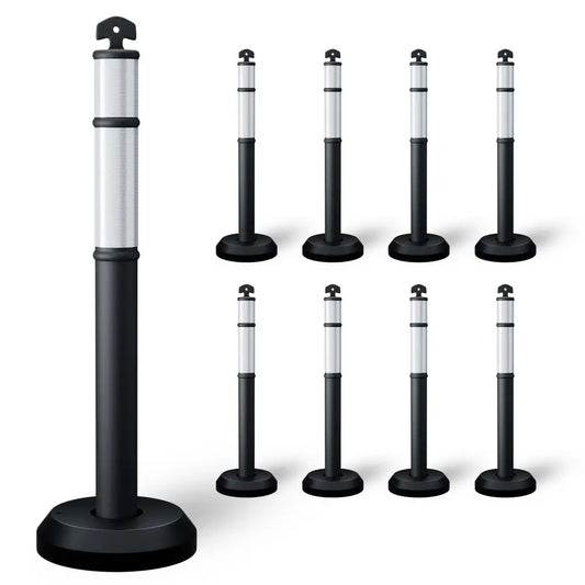 Set of 9 delineator posts 