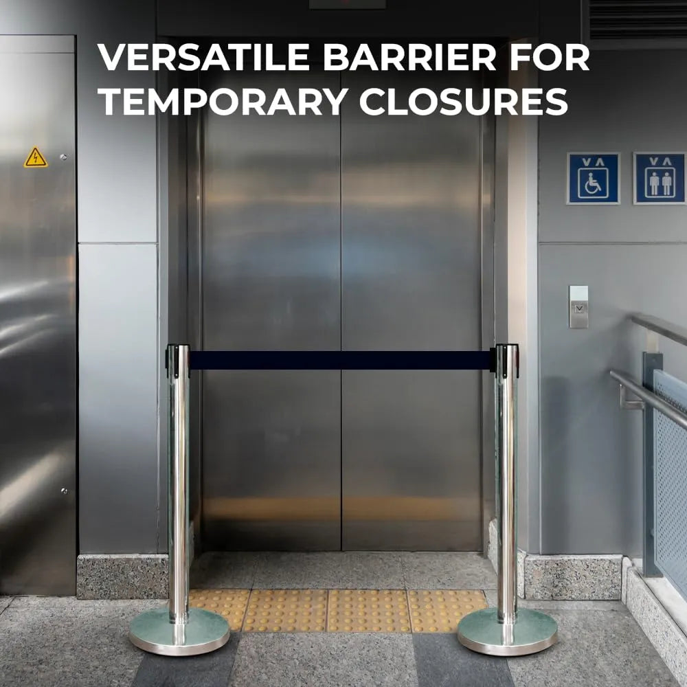 Stanchion Post Retractable Belt Barrier