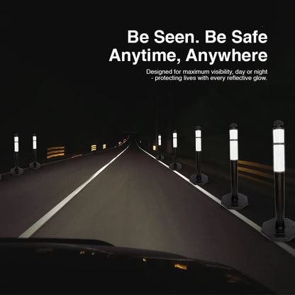 Black Traffic Delineator Post