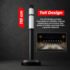 Black road safety post