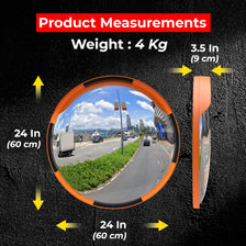 premium convex mirror for blind spot safety and awareness