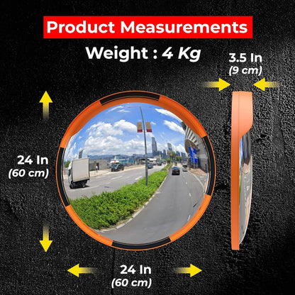 premium convex mirror for blind spot safety and awareness