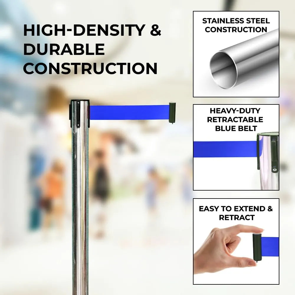 Belt Barrier Blue For Construction Zone