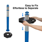 Blue Delineator Post with Weighted Base