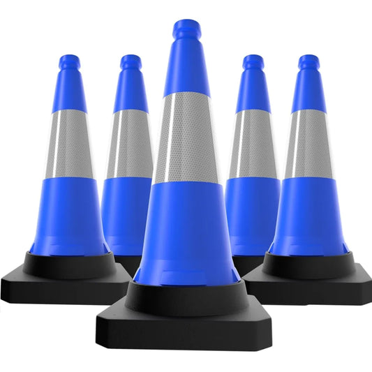 Blue road safety traffic cone 5p