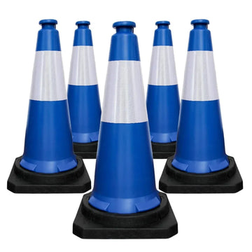Standard Traffic Cone – Blue – Set of 5 – 30″
