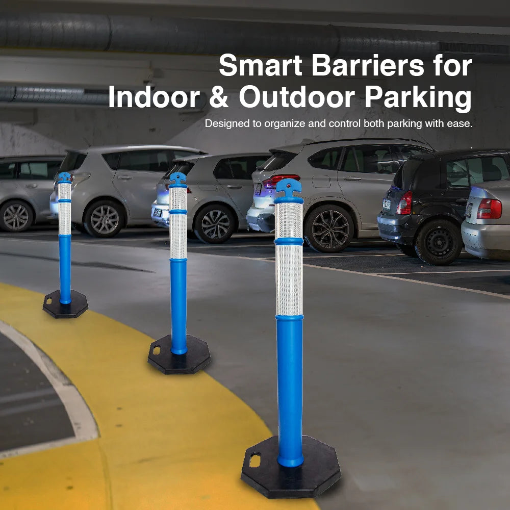 Blue Traffic Delineator Posts
