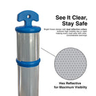 Traffic post with reflective collars