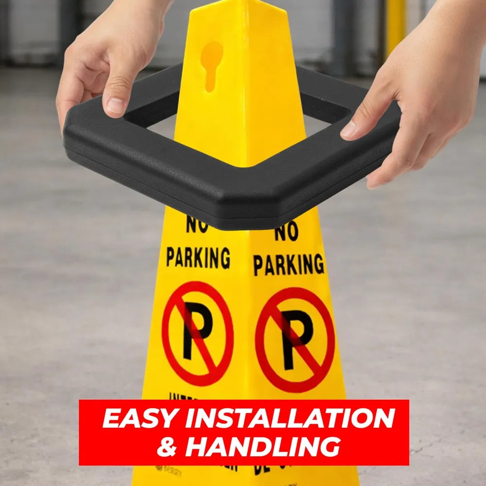No parking cones with weighted base