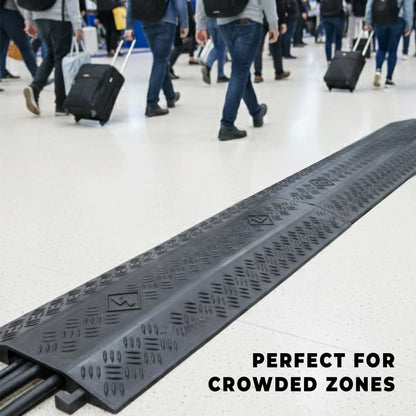 cable cover Perfect for crowded zones' on a light background