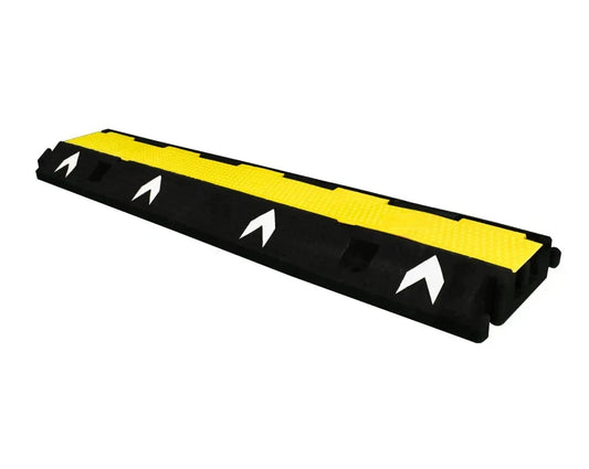 2 Channel PVC Reflective Cable Protector Ramp with Flip Open Lid