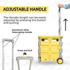 Shopping trolley with adjustable handle