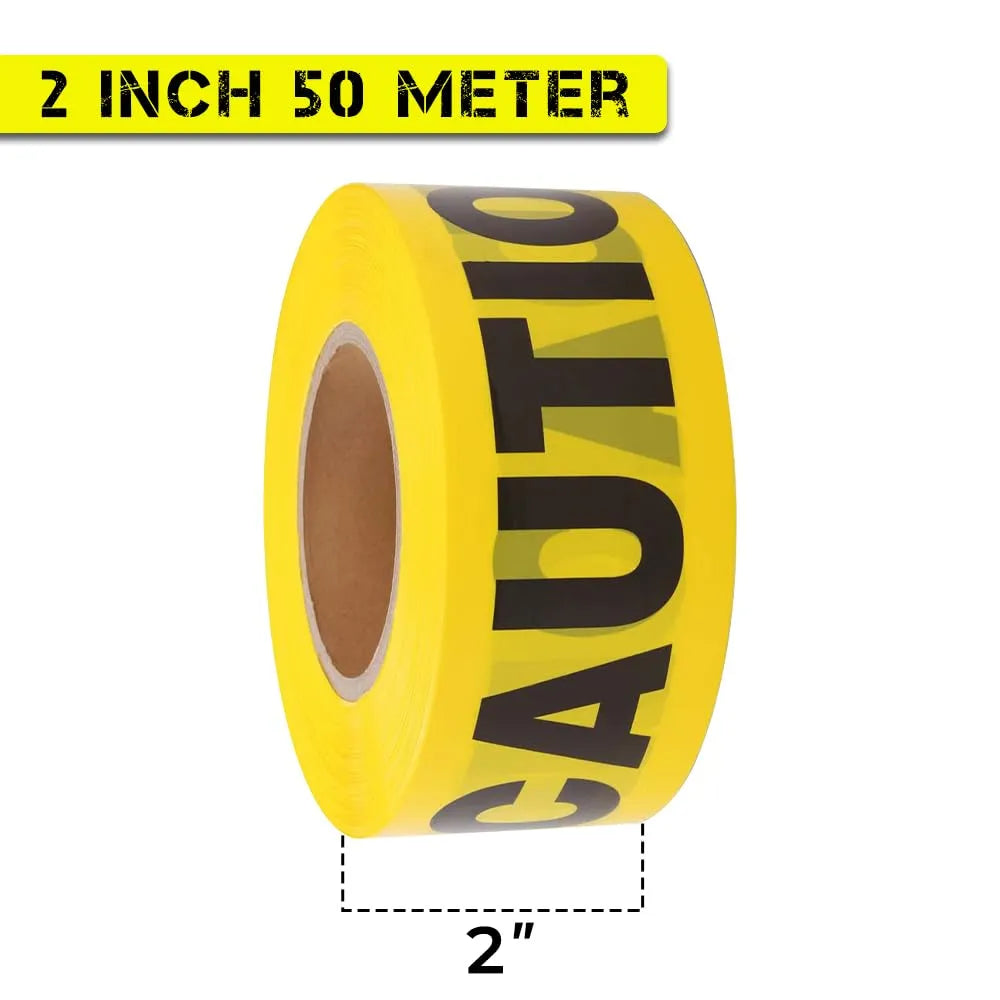 50 Meter 2 Inch Caution Barrier Tape - Yellow