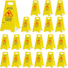 Caution Wet Floor Sign - Yellow | Plastic Slippery Floor Warning Sign English and French