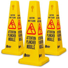 Yellow caution wet floor sign 