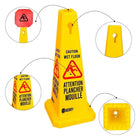 Freestanding Warning Safety Cone Yellow