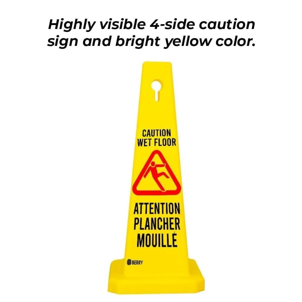 Weather Resistant Caution Wet Floor Cone