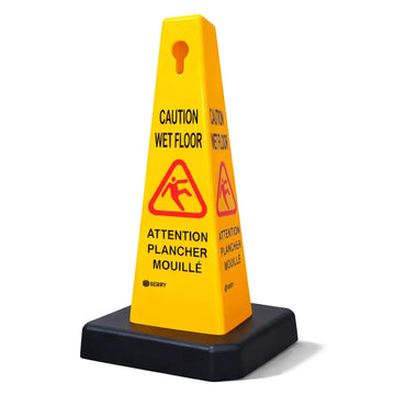 Cône « Plancher mouillé » avec base en caoutchouc