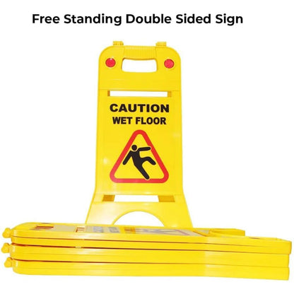 10Pcs Caution wet floor sign yellow | premium slippery floor warning Sign